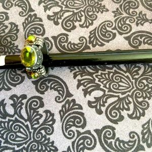 Reve Sterling Silver Ring with Peridot Stones